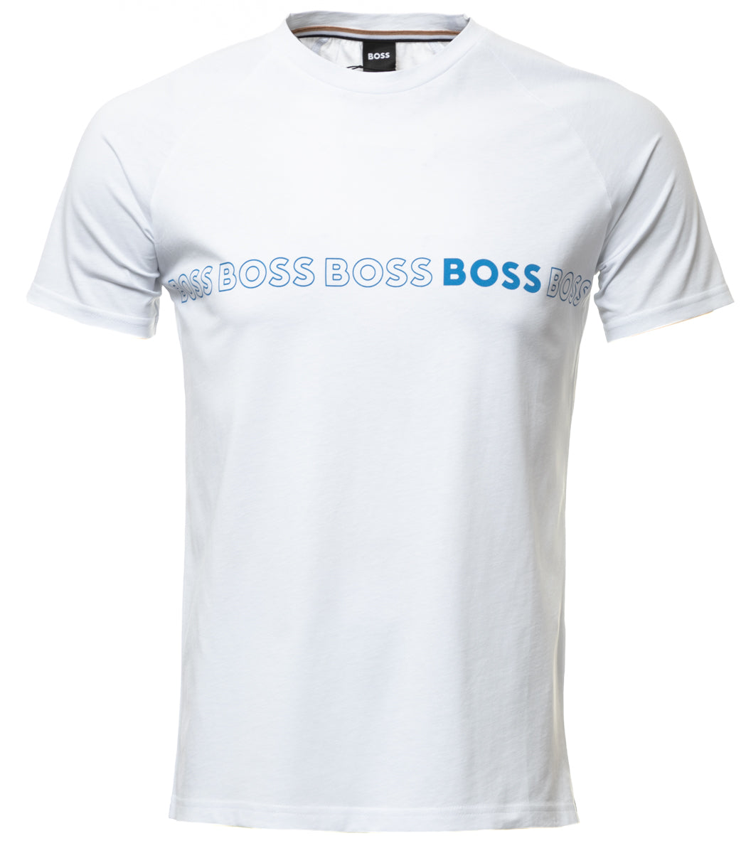 BOSS RN Slim Fit T-Shirt in White BOSS Norton Barrie
