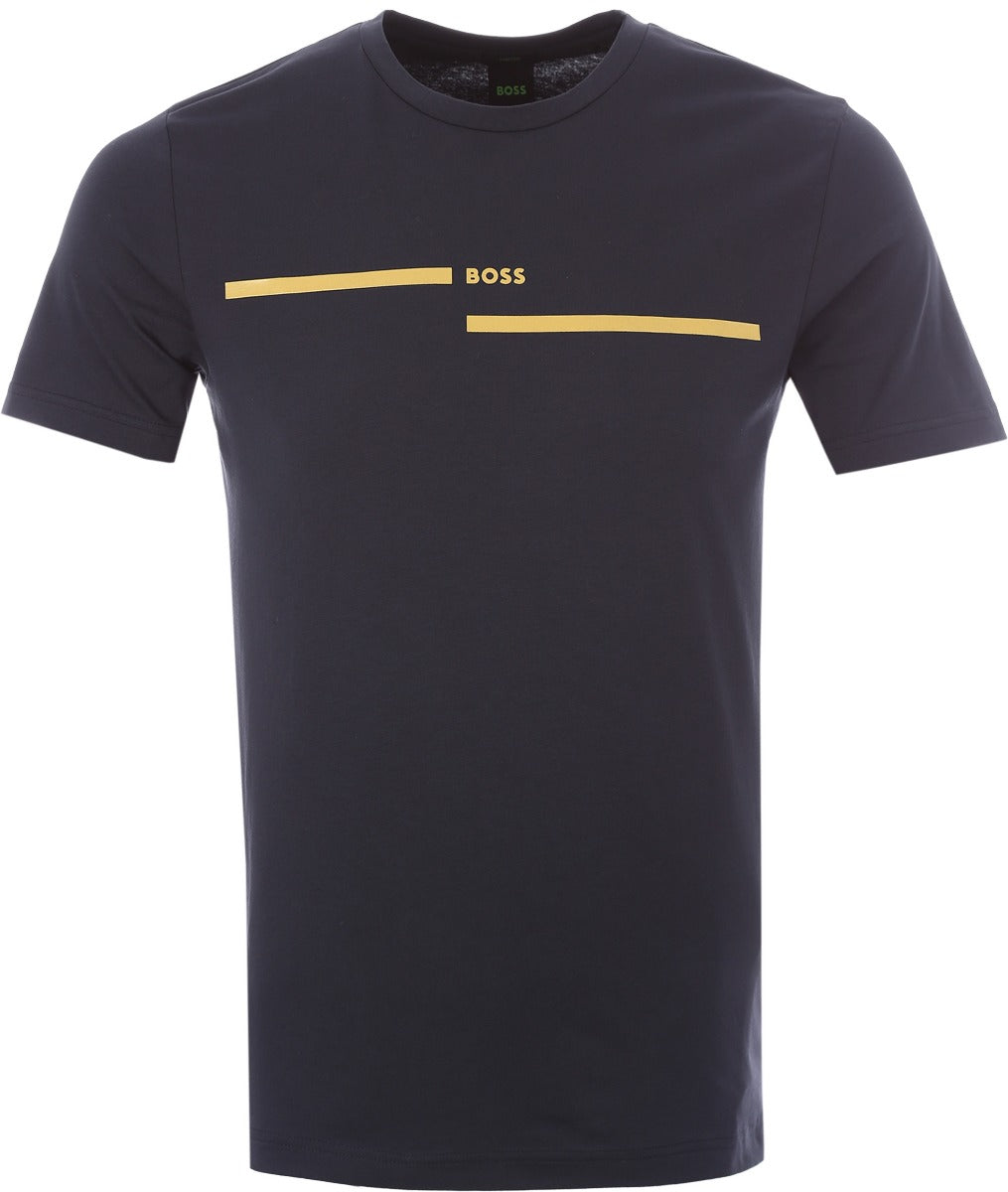 BOSS Tee T-Shirt in Navy Gold BOSS Norton Barrie