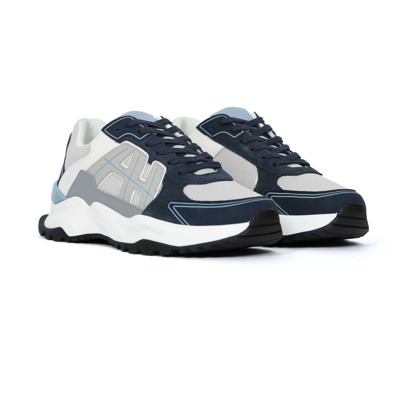 Android Homme AH One Trainer in White & Blue Pair