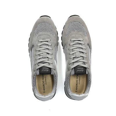 Android Homme Lechuza Racer Trainer in White Grey Birdseye