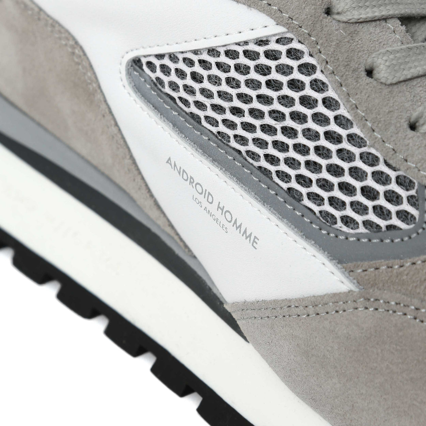 Android Homme Lechuza Racer Trainer in White Grey Logo