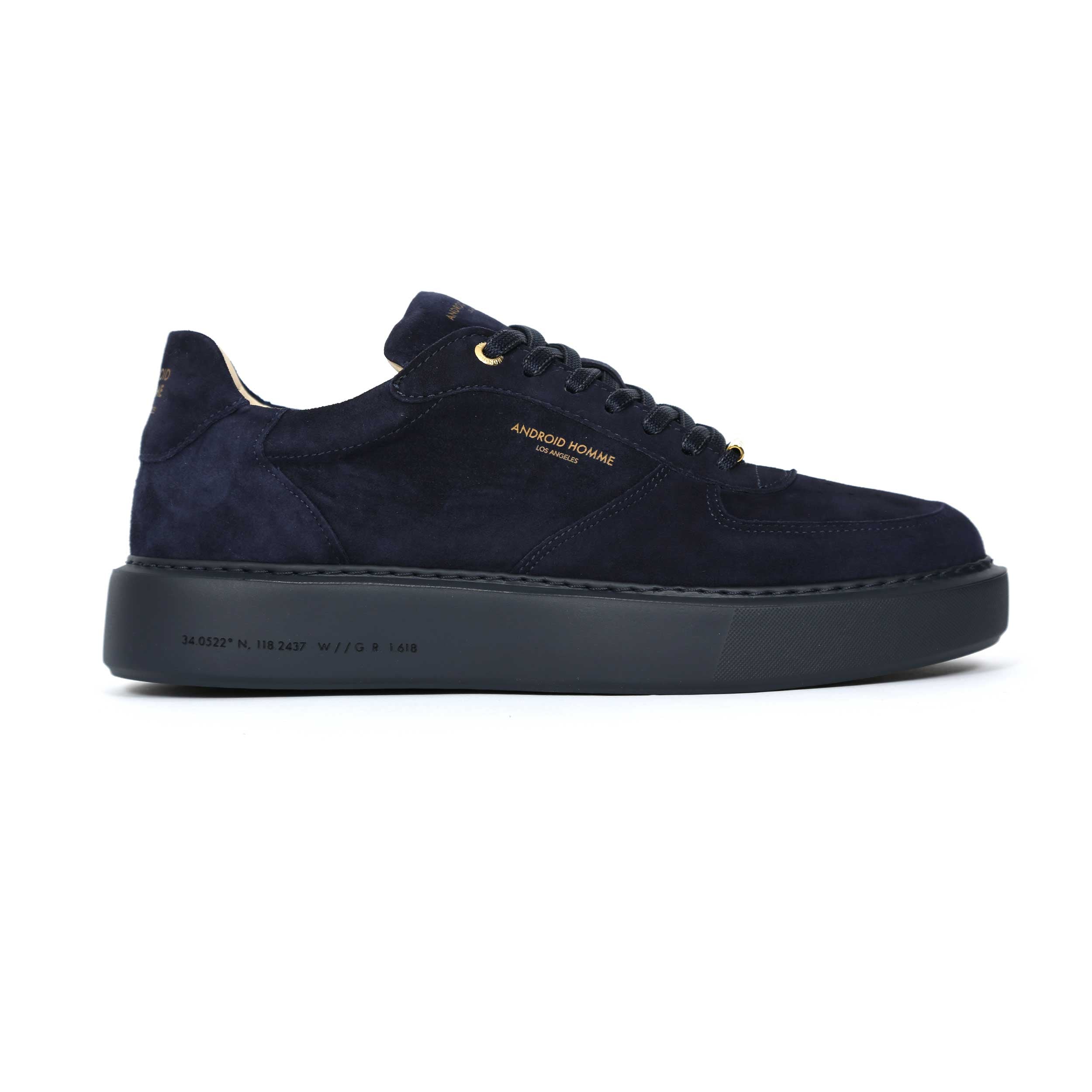 Android Homme Manhattan Trainer in Ink Navy Suede