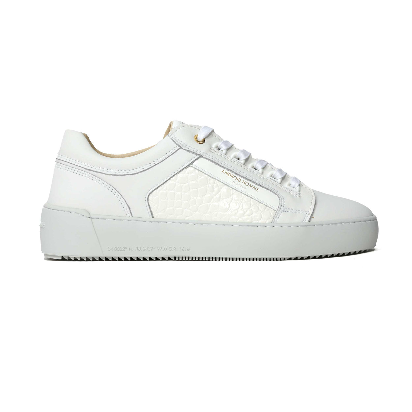 Android Homme Venice Patent Croc Trainer in White