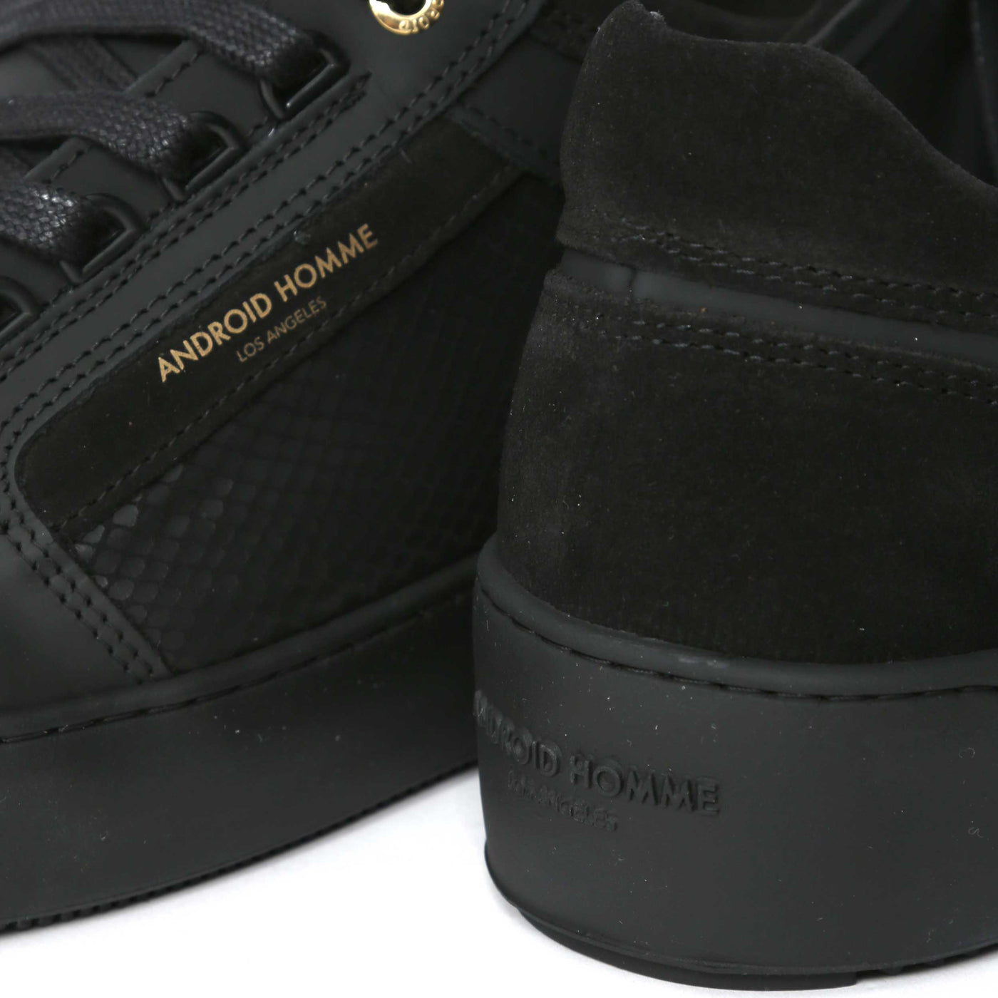 Android Homme Venice Stealth Cobra Trainer in Triple Black Heel