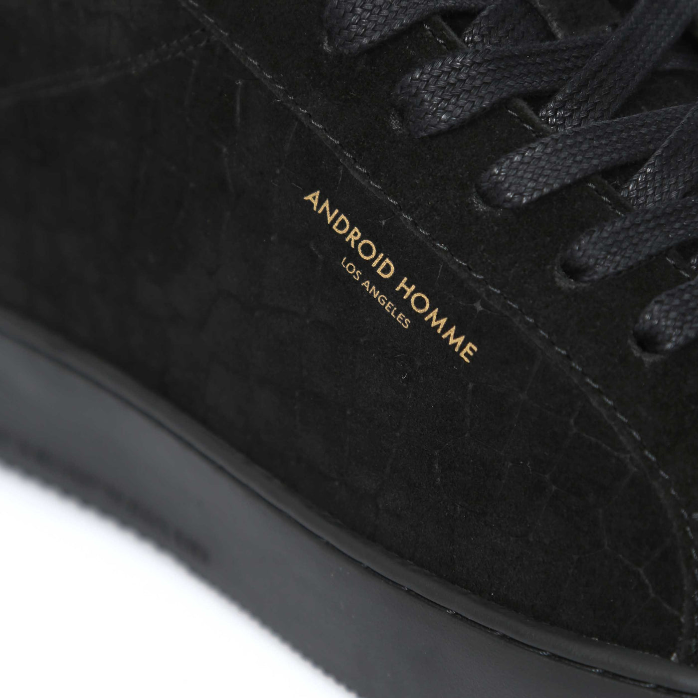 Android Homme Zuma Trainer in Caiman Croc Black Logo