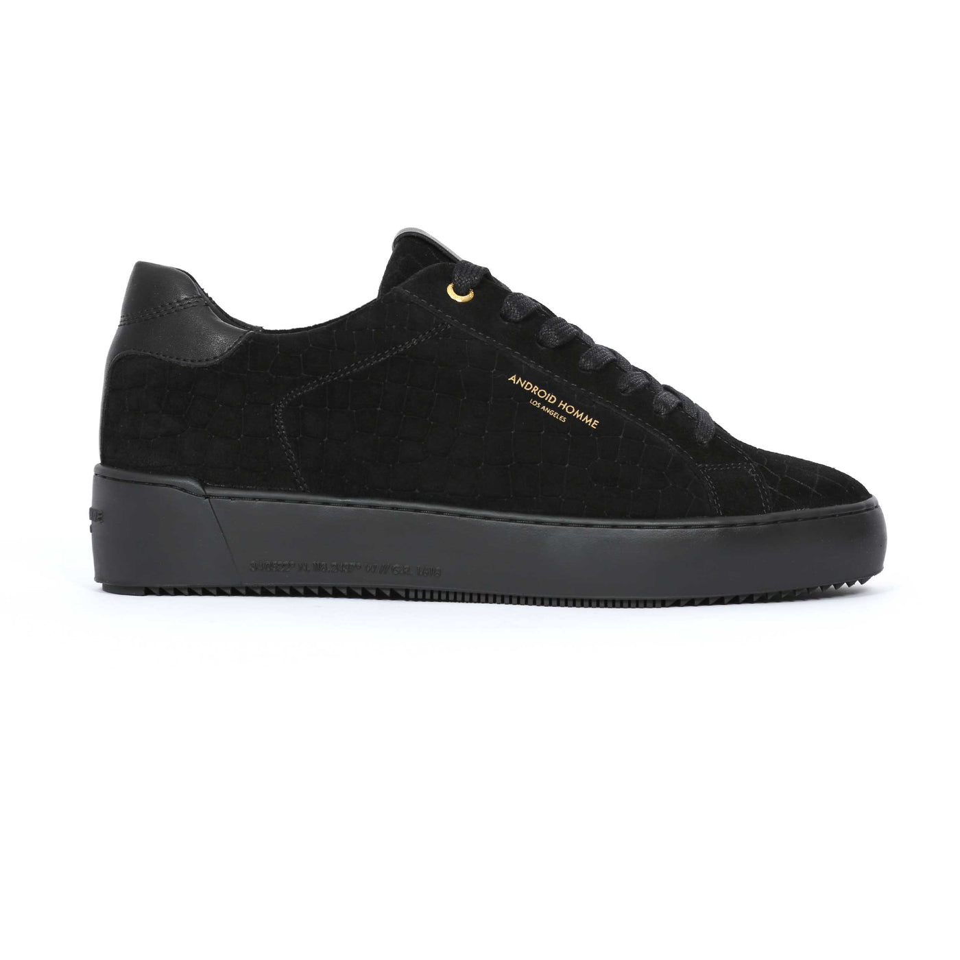 Android Homme Zuma Trainer in Caiman Croc Black
