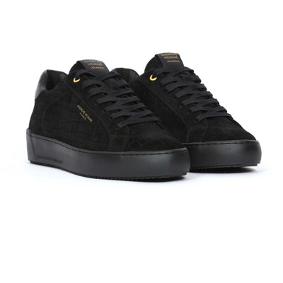 Android Homme Zuma Trainer in Caiman Croc Black Pair