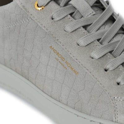Android Homme Zuma Trainer in Caiman Croc Grey Logo