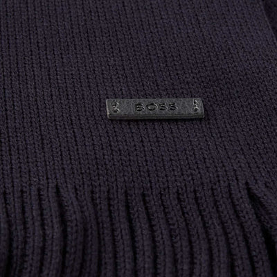 BOSS Albas Scarf in Dark Blue Logo