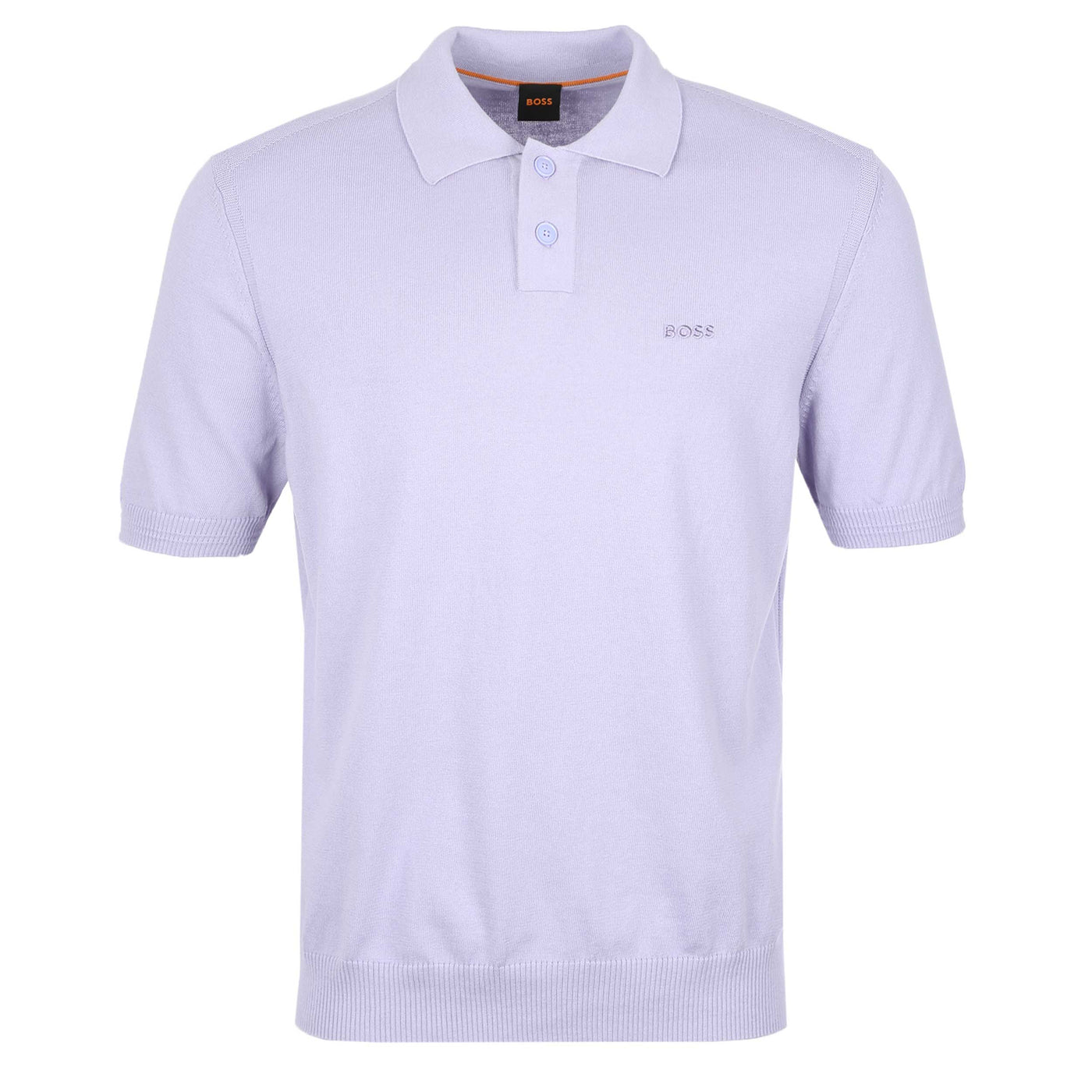 BOSS Asac P Knitted Polo in Lilac