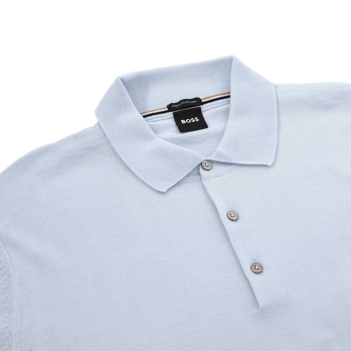 BOSS Bono L Knitwear in Sky Blue Placket