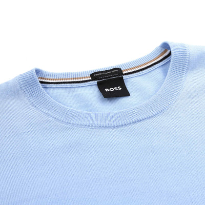 BOSS Botto L Knitwear in Sky Blue Neck
