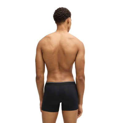 BOSS BoxerBR3p Bamboo Underwear in Black Model Back