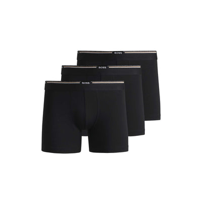 BOSS BoxerBR3p Bamboo Underwear in Black
