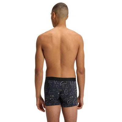 BOSS BoxerBr3P BOSS ONE D in Navy Charcoal Paisley Model Back