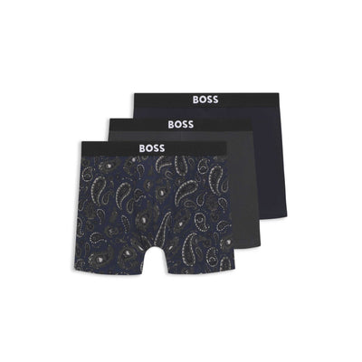 BOSS BoxerBr3P BOSS ONE D in Navy Charcoal Paisley