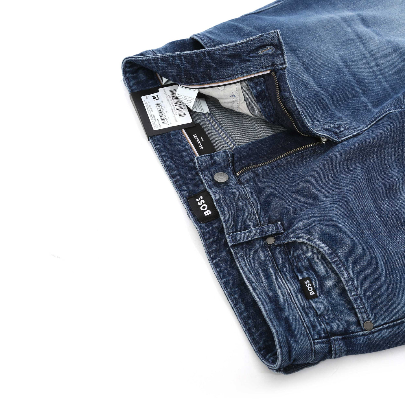  BOSS C Delaware Jean in Mid Blue Denim Zip
