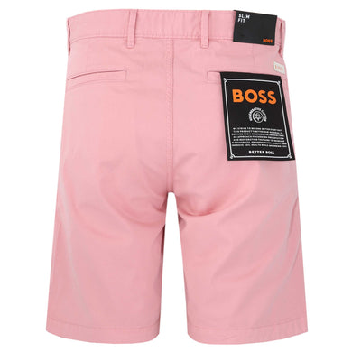 BOSS Chino Slim Shorts in Pink Back