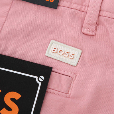 BOSS Chino Slim Shorts in Pink Logo