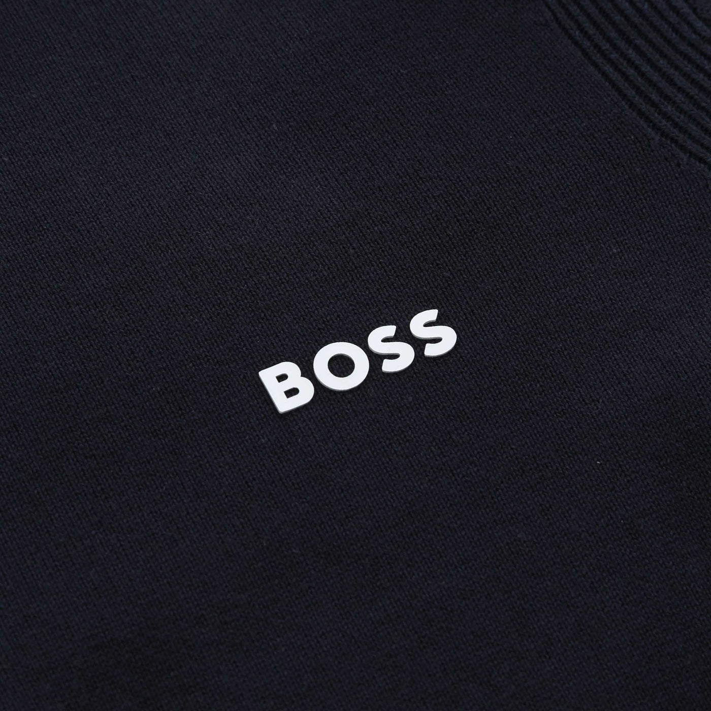 BOSS Ever X QZ Knitwear in Dark Blue Logo