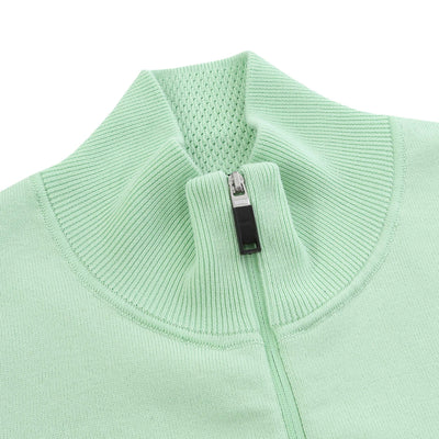 BOSS Ever X QZ Knitwear in Open Green