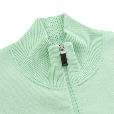BOSS Ever X QZ Knitwear in Open Green