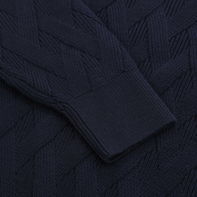 BOSS H Elfredo Knitwear in Dark Blue Cuff
