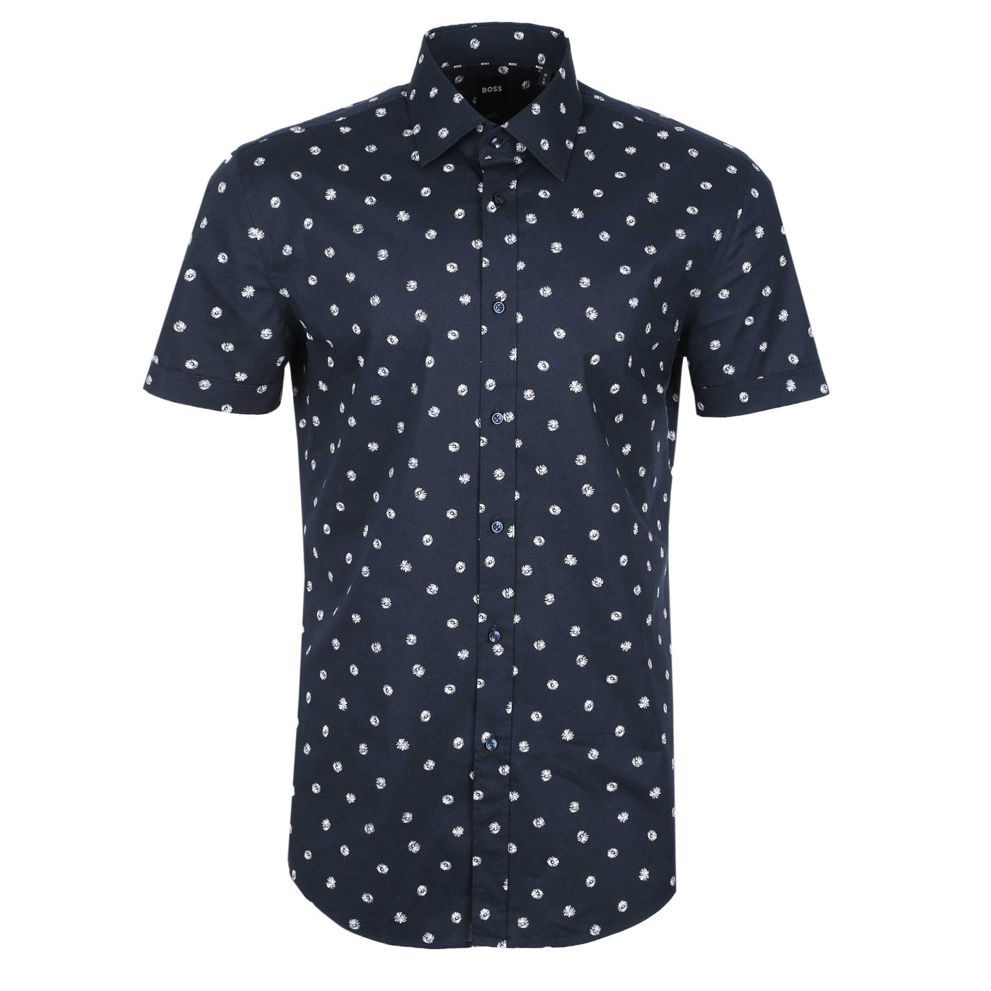 BOSS H Hank Ken SH C1 242 SS Shirt in Dark Blue