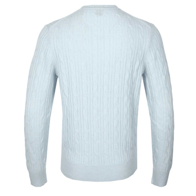 BOSS H Hetico Crewneck Sweater in Sky Blue Back