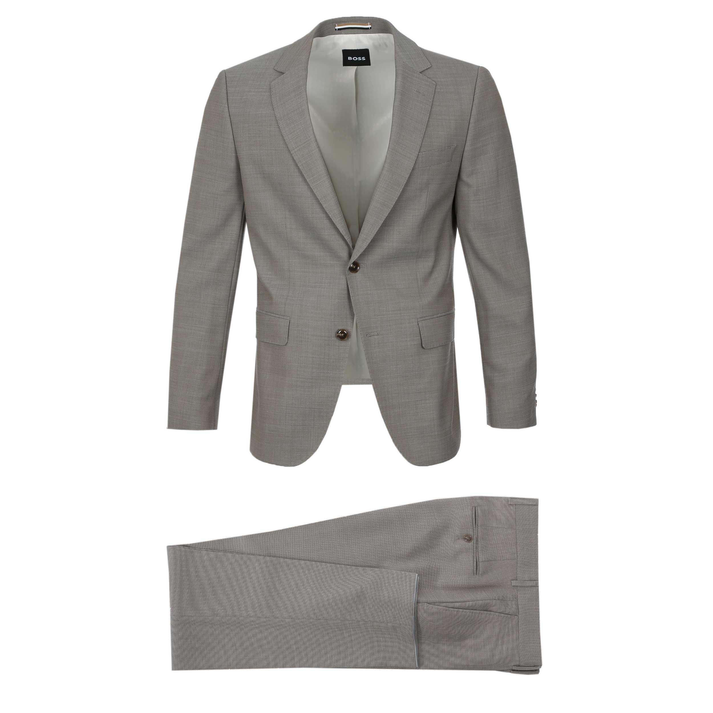BOSS H Huge 2Pcs 253 Suit in Dark Beige
