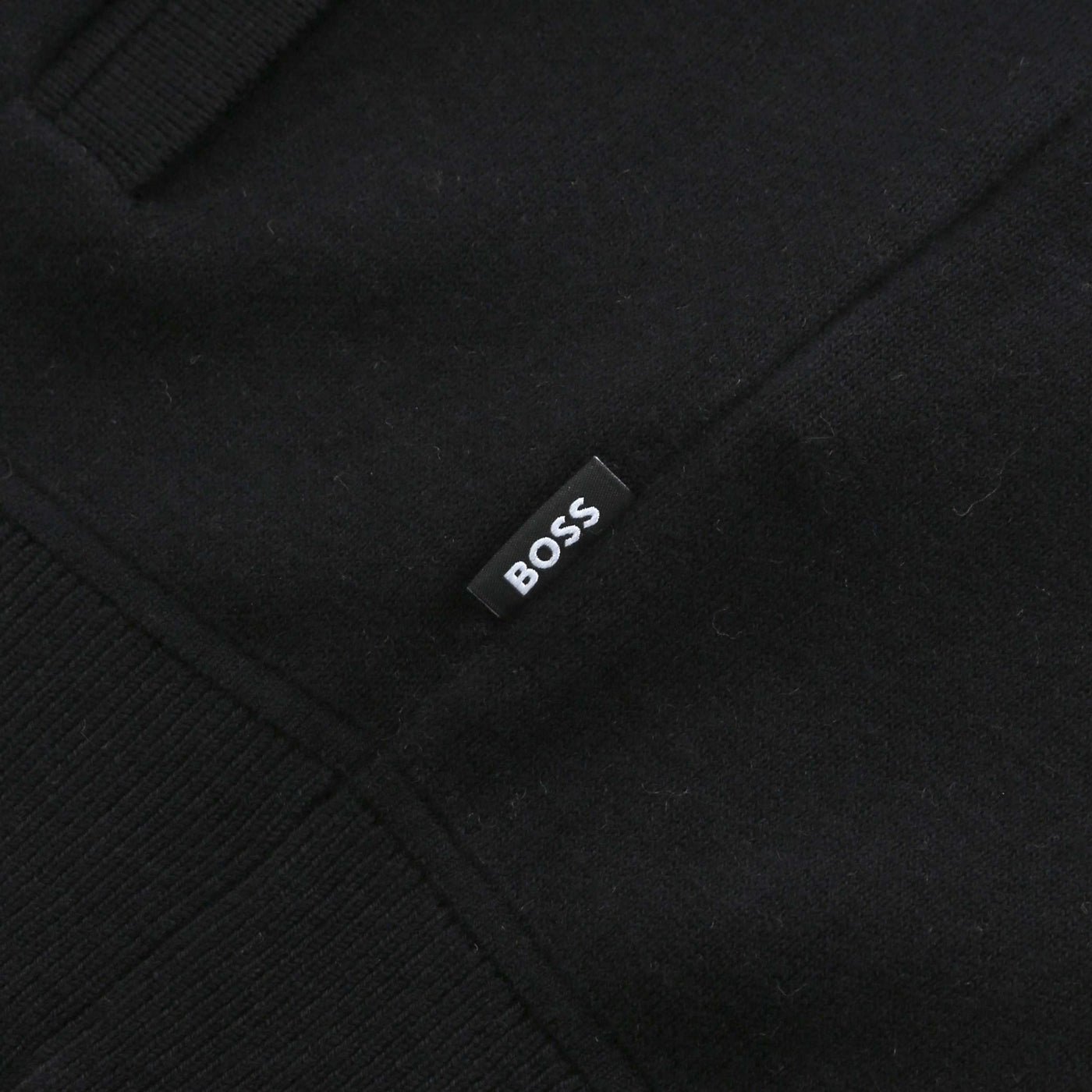 BOSS H Idino Knitwear in Black Logo Tab