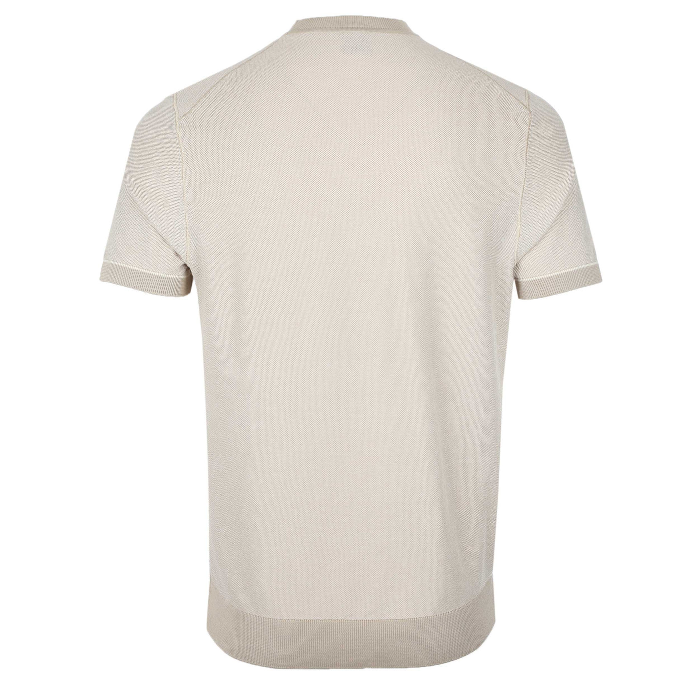 BOSS H Jianfranco Knitted T Shirt in Beige Back