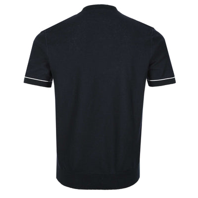 BOSS H Jianfranco Knitted T Shirt in Dark Blue Back