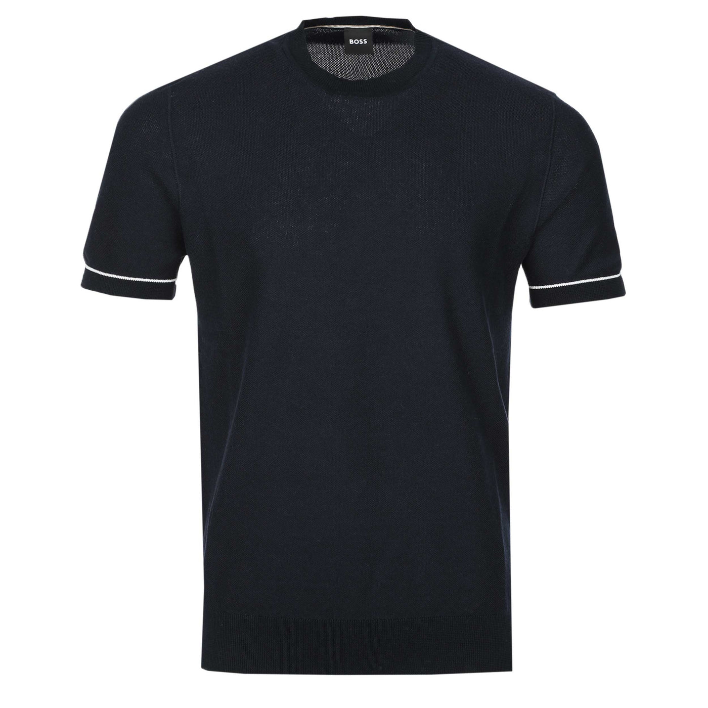 BOSS H Jianfranco Knitted T Shirt in Dark Blue