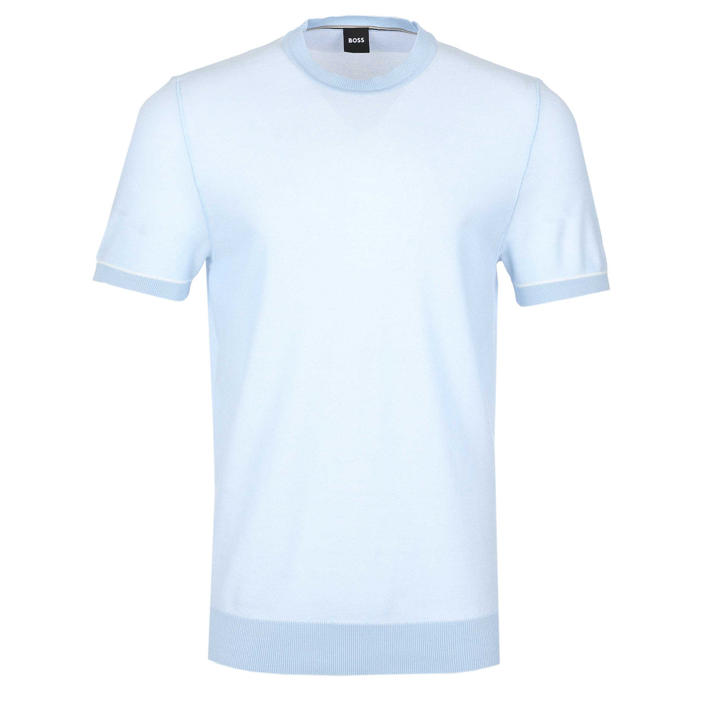 BOSS H Jianfranco Knitted T Shirt in Sky Blue