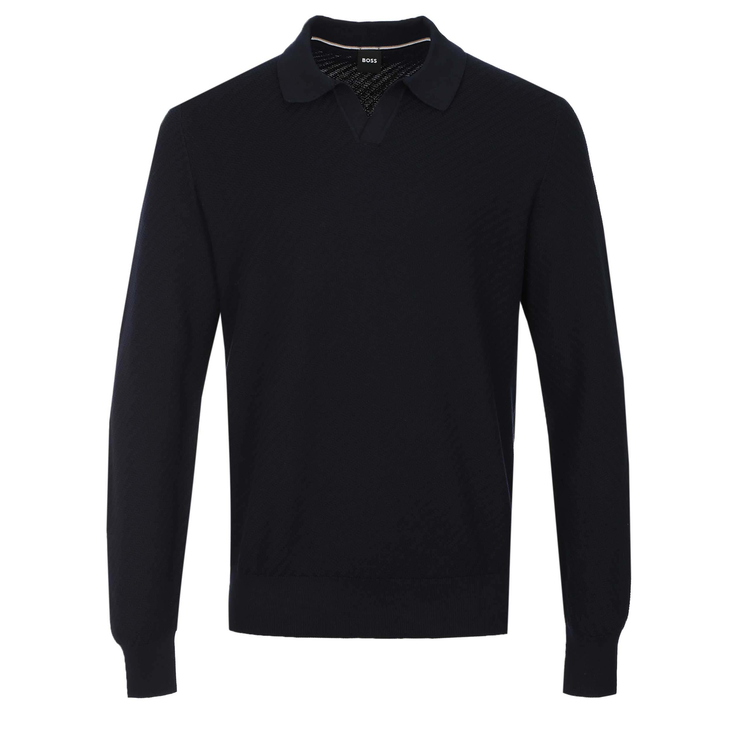 BOSS H Lomarino Knitwear in Dark Blue