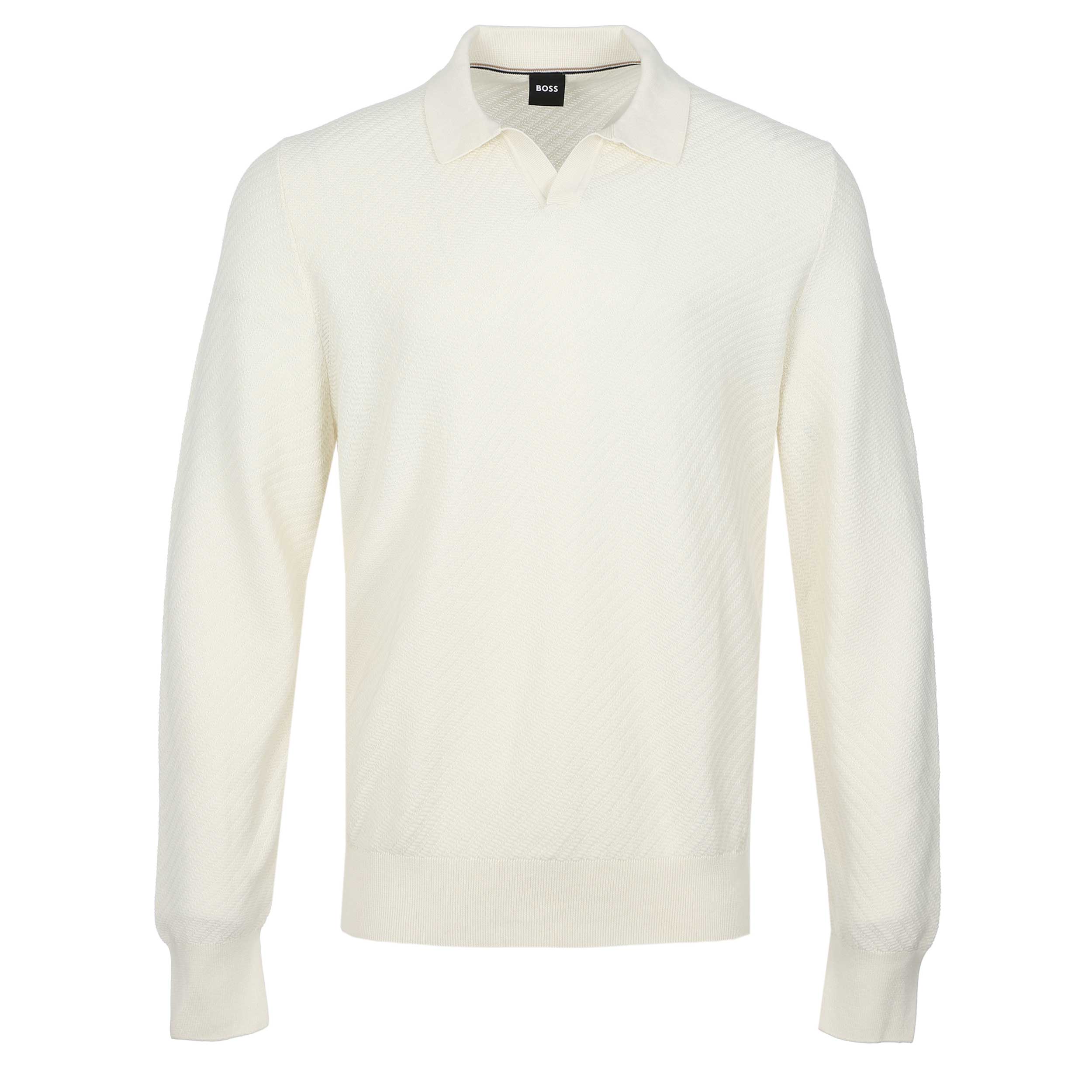 BOSS H Lomarino Knitwear in Open White