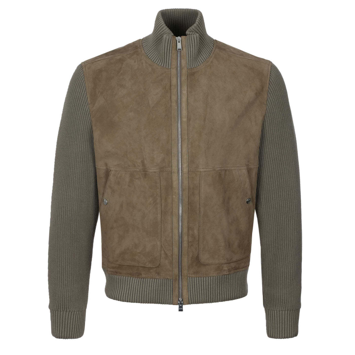 BOSS H Maparo Leather Jacket in Open Brown