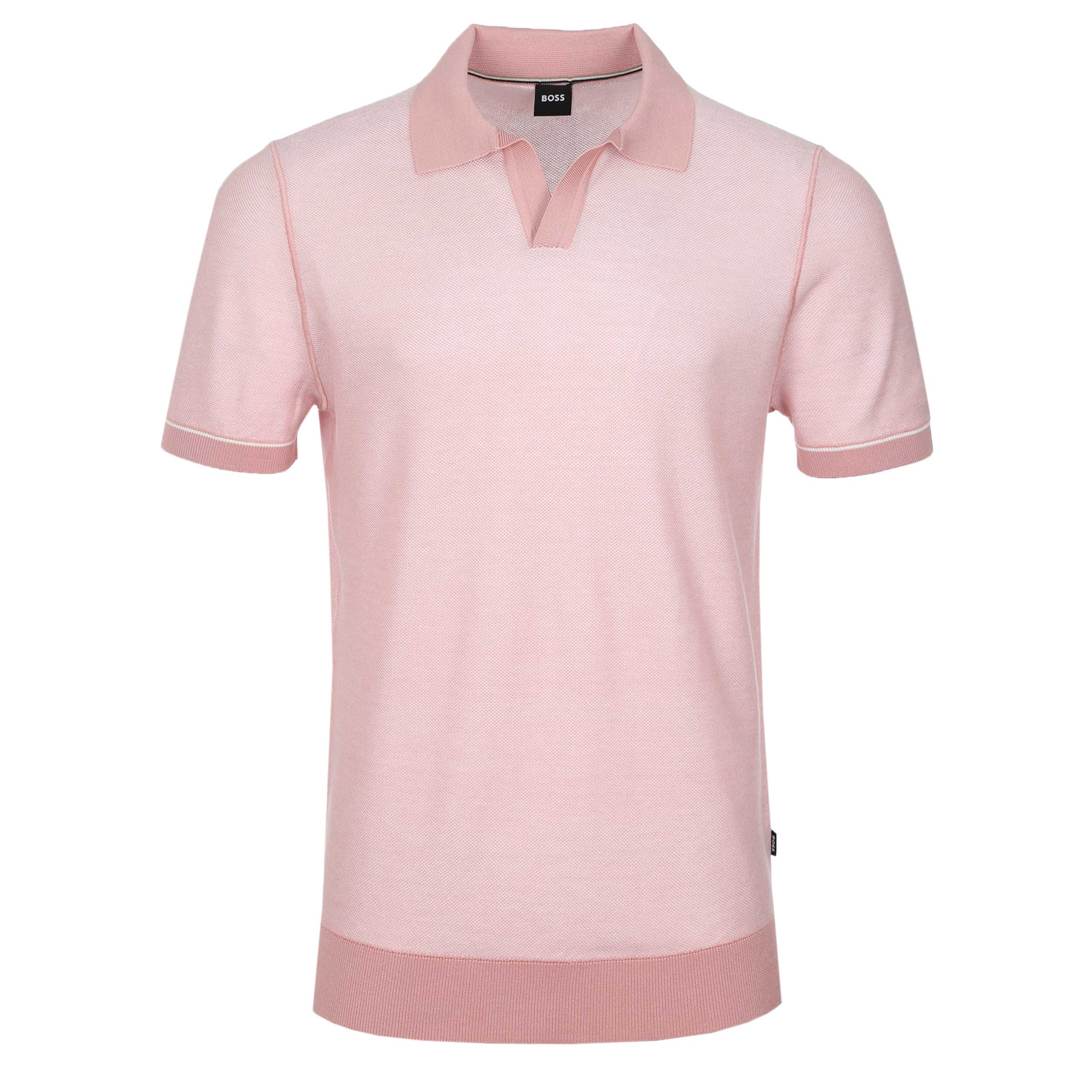 BOSS H Narciso Polo Shirt in Light Pastel Pink
