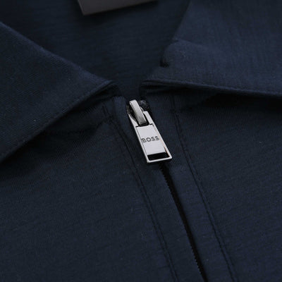 BOSS H Paras 50 Polo Shirt in Dark Blue Zip