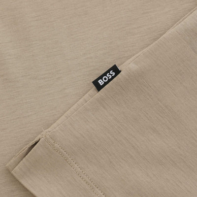BOSS H Paras 50 Polo Shirt in Light Beige Logo