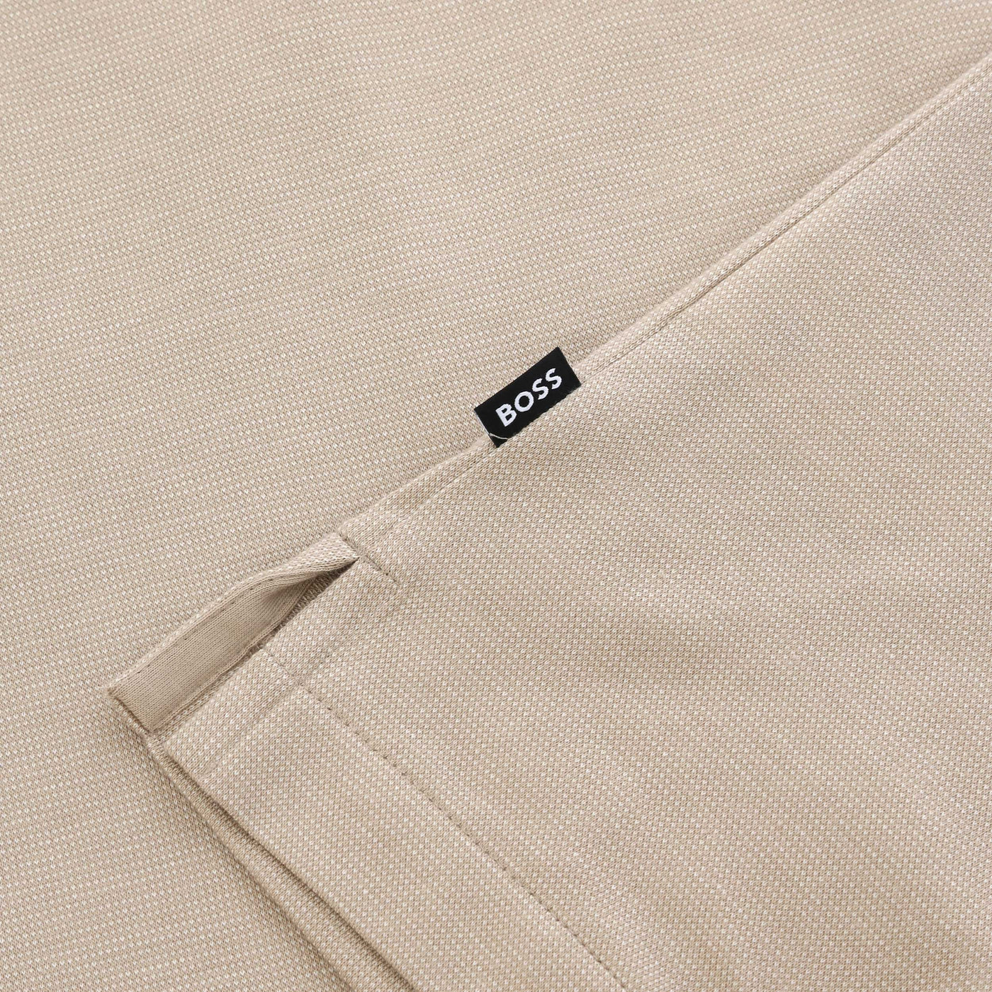 BOSS H Pitton 145 Polo Shirt in Light Beige Logo