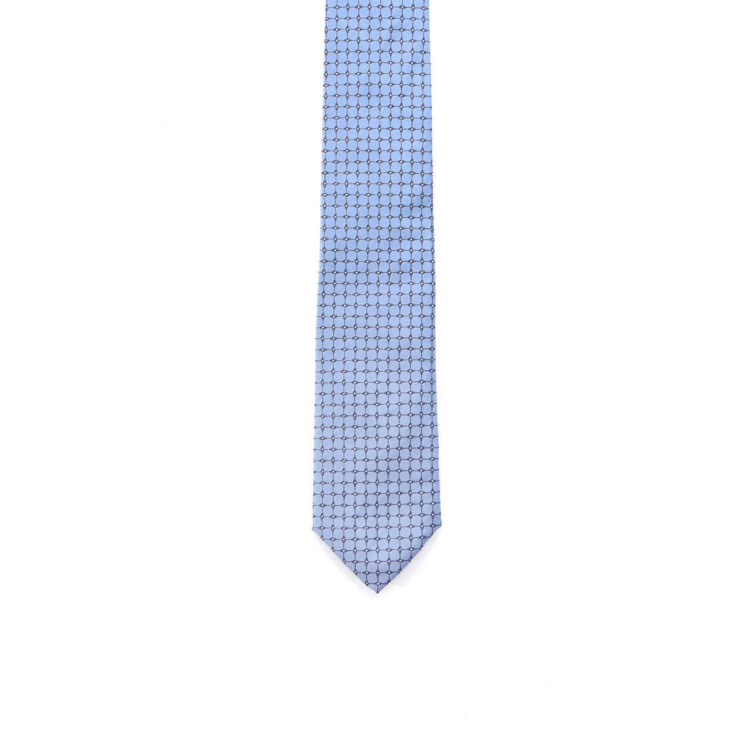 【新品未使用】HUGO BOSS ネクタイ H-TIE CM 7.5 253 BOSS H Tie 7.5cm Tie in Blue Squares with Dot I BOSS I Norton Barrie
