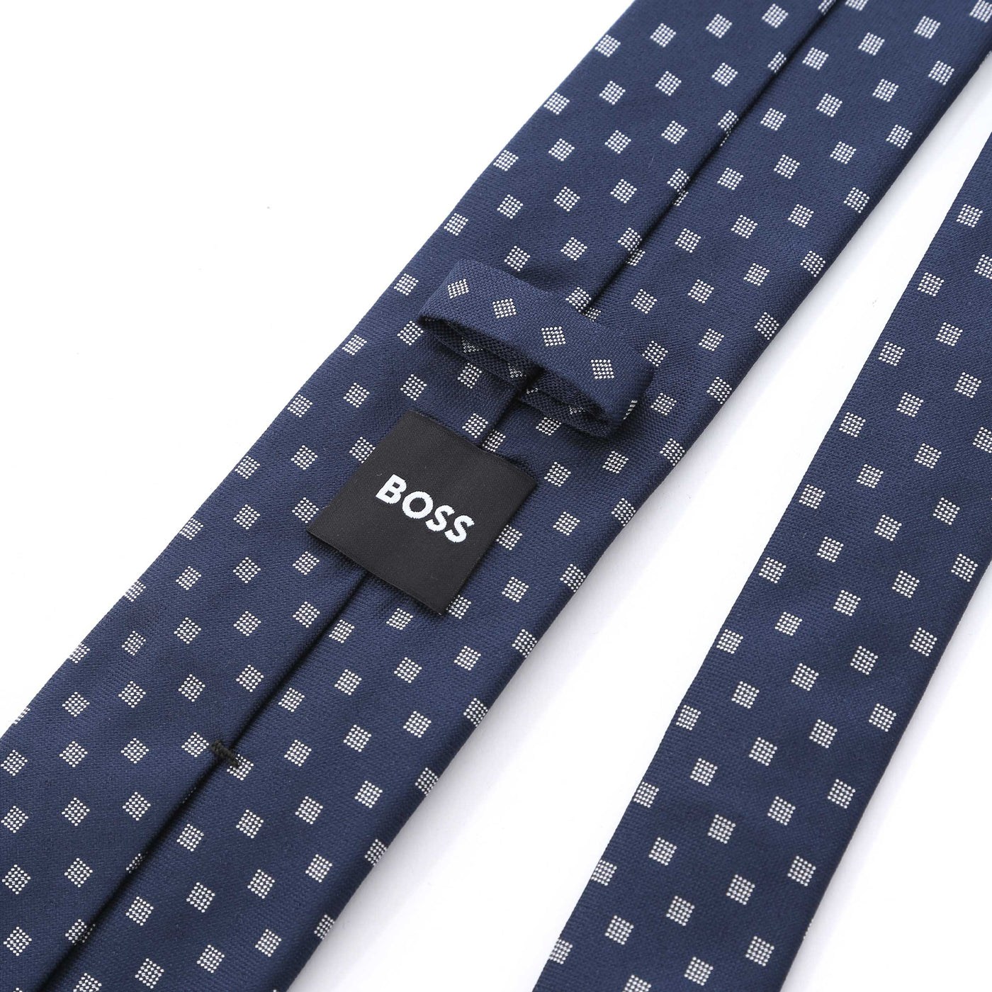 BOSS H Tie 7.5cm Tie in Navy Squares Back