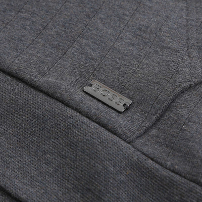BOSS Heritage Jacket H Hooded Sweatshirt in Medium Grey Logo