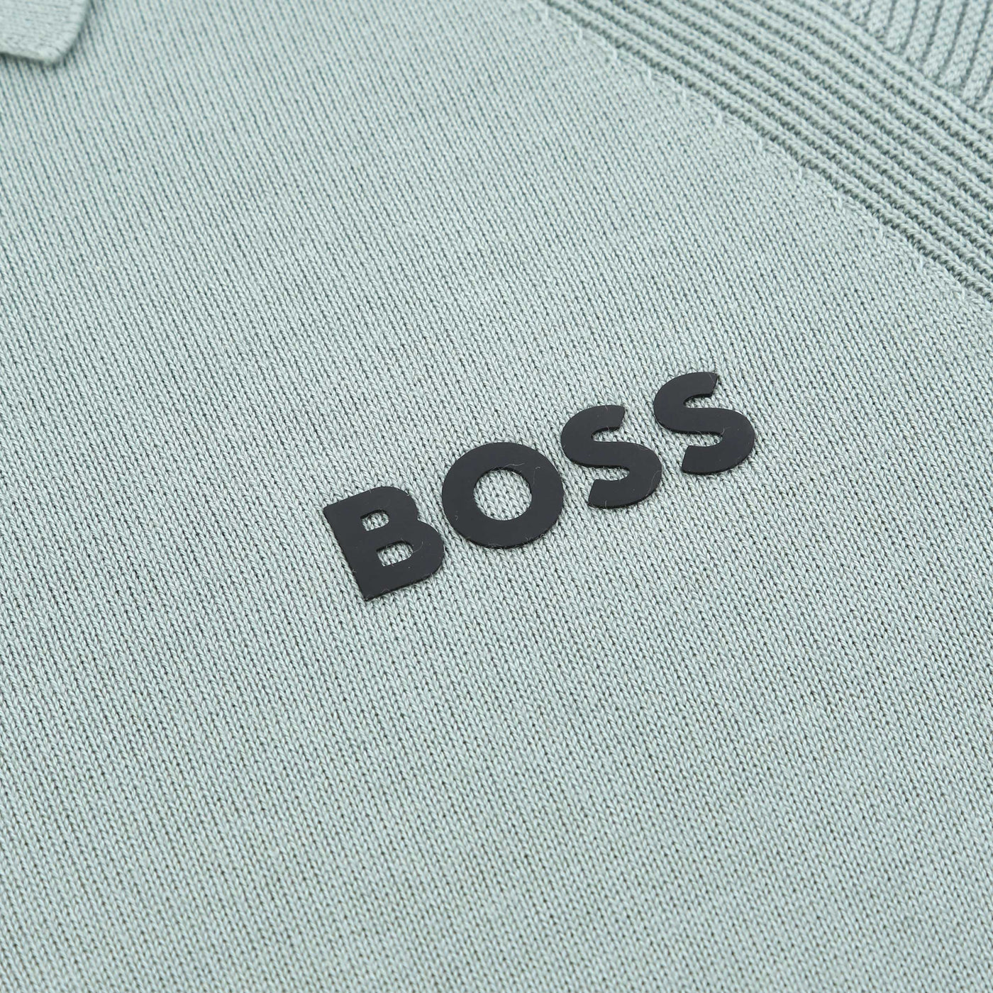 BOSS K Perform Max PL Knitted Polo Shirt in Sage Logo