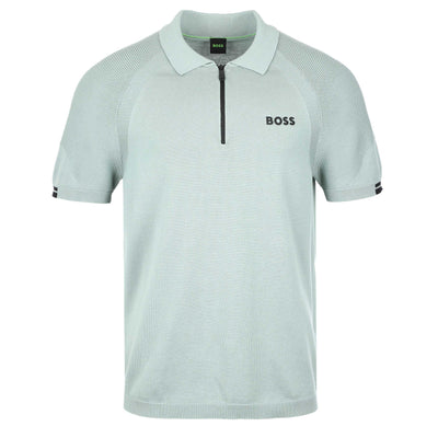 BOSS K Perform Max PL Knitted Polo Shirt in Sage