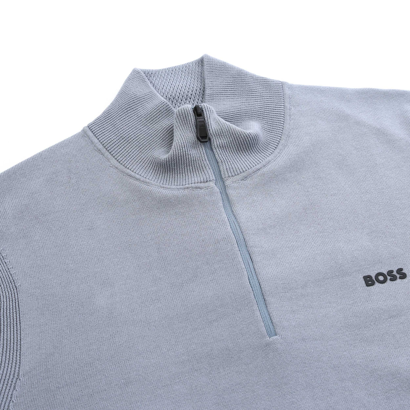 BOSS K_Ever-X_QZ Knitwear in Dark Grey Placket