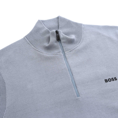 BOSS K_Ever-X_QZ Knitwear in Dark Grey Placket