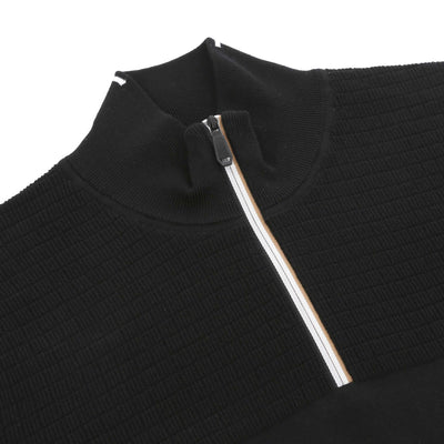 BOSS K_Hydro QZ-1 Knitwear in Black Placket